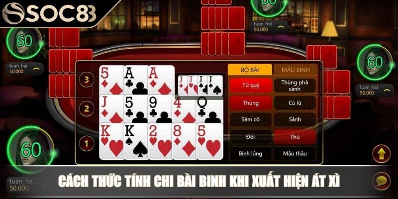 Cách Tính Chi Bài Binh Cơ Bản Người Chơi Mới Cần Nắm Bắt 4 Cách thức tính chi bài Binh khi xuất hiện Át xì