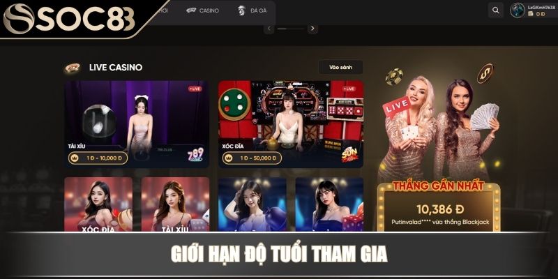 Chơi Có Trách Nhiệm Soc88 – Hướng Dẫn Toàn Diện Cho Hội Viên 3 Giới hạn độ tuổi tham gia