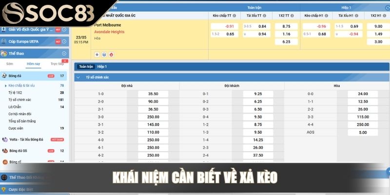 Xả Kèo – Kỹ Năng Không Thể Thiếu Khi Cá Cược Trực Tuyến 2 Khái niệm cần biết về xả kèo